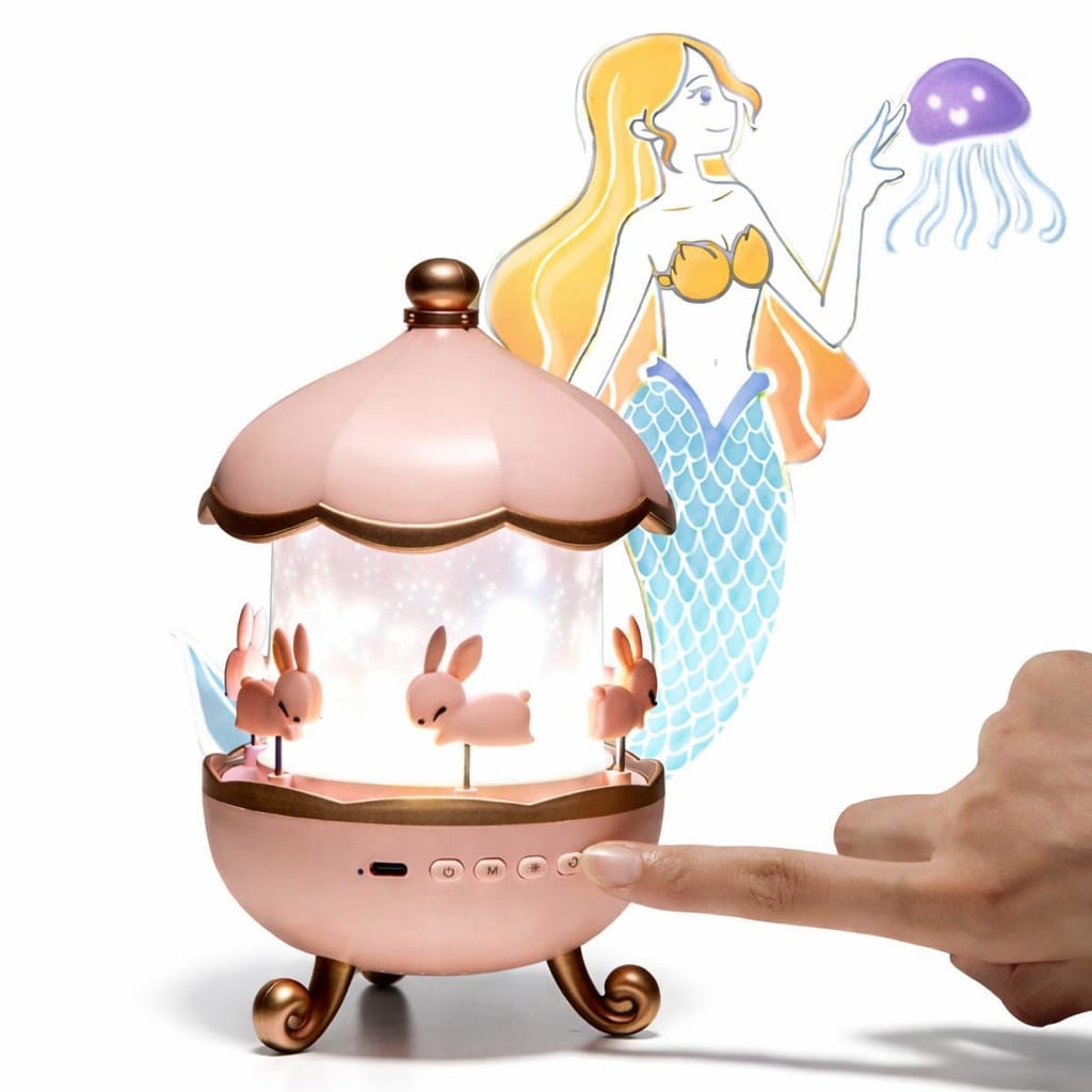 WhatsApp Image 2026-03-16 at 12.20.12 PM (1) مصباح ليلي دوّار للأطفال - الصورة 1